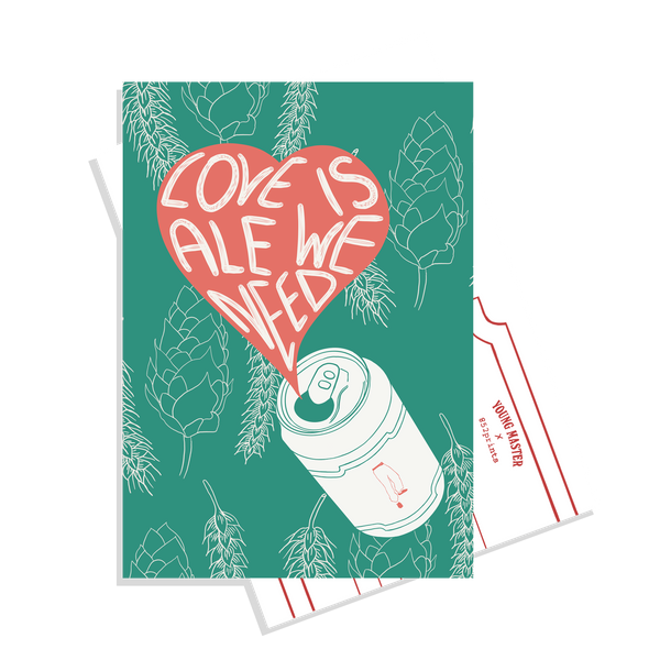 852prints - Love is Ale We Need Postcard